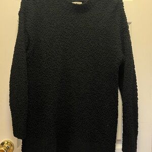 Maison Jules Textured Black Crew Neck Sweater